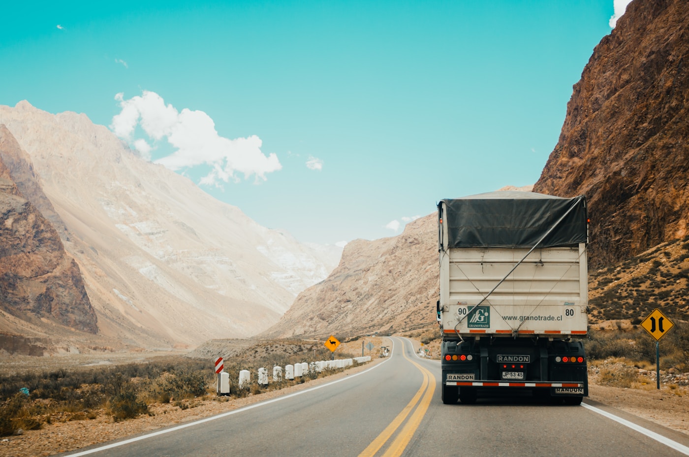 Freight truck on the road